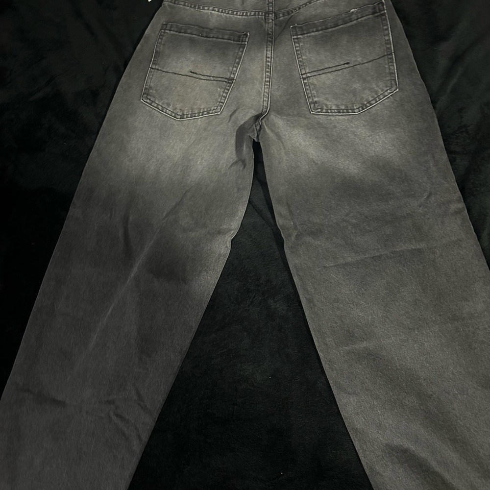 Bershka Gray Straight Jeans